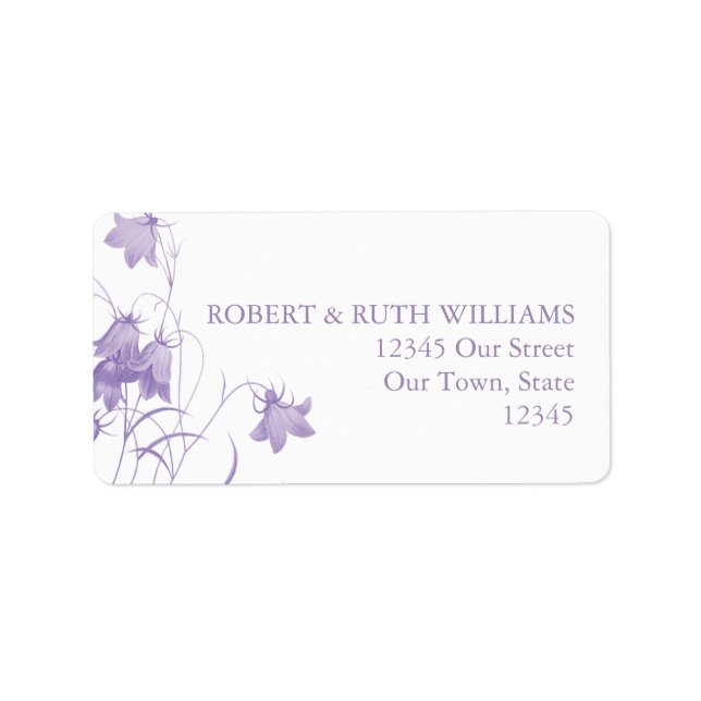 Bluebell - Purple Address Label (Front)