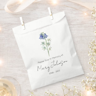 Bluebell Simple Seed packet Funeral Favour Bag