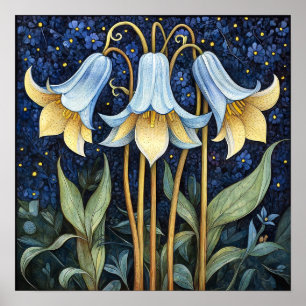 Bluebell Whimsical Painting Art Print