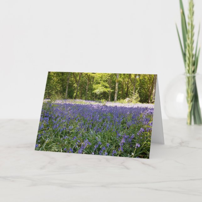 Bluebell Wood Folded Greetings Card (Front)