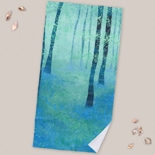 Bluebell Woodland Forest Beach Towel