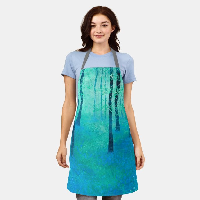 Bluebell Woodland Landscape Apron (Worn)