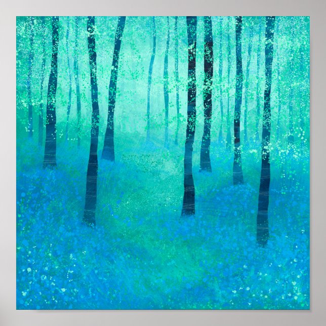 Bluebell Woodland Poster (Front)