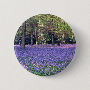 Bluebell Woods, England flowers 2 Inch Round Button