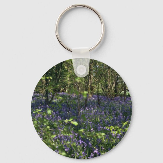 Bluebell Woods  flowers Keychain (Front)
