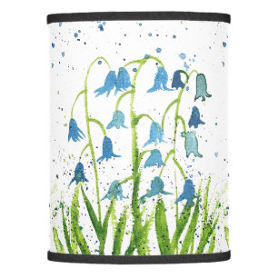 Bluebells blue flowers Nature Watercolor Woodland Lamp Shade