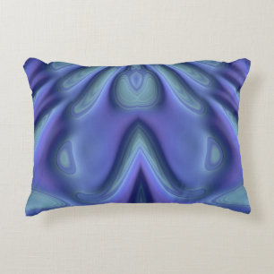 ~BLUEBELLS Blue Violet Fractal Design ~ Accent Pillow
