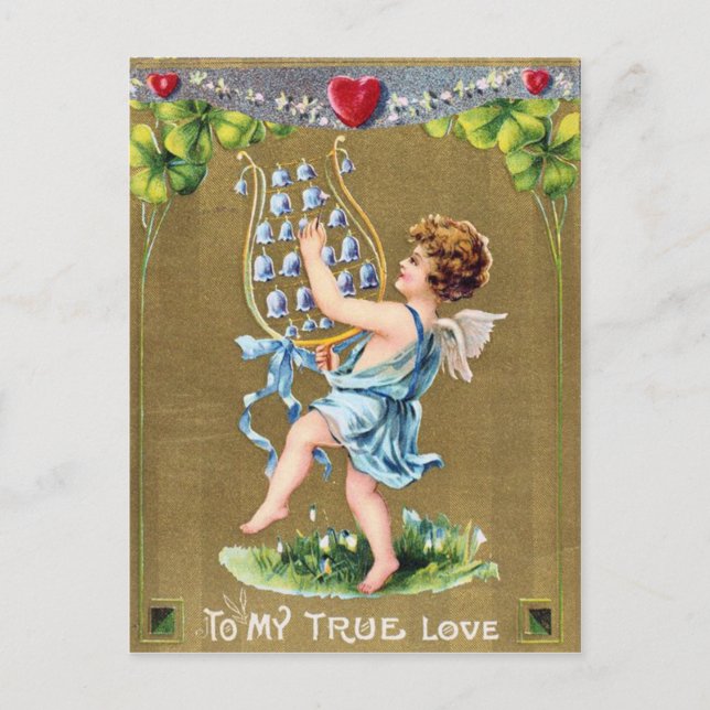 Bluebells Carte postale Victorian Valentine's Day (Devant)