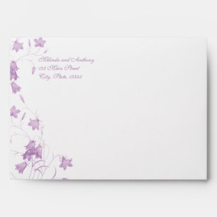 Bluebells - Enveloppe Mariage violet A7