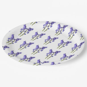 Bluebells Fabric Pattern Paper Plate