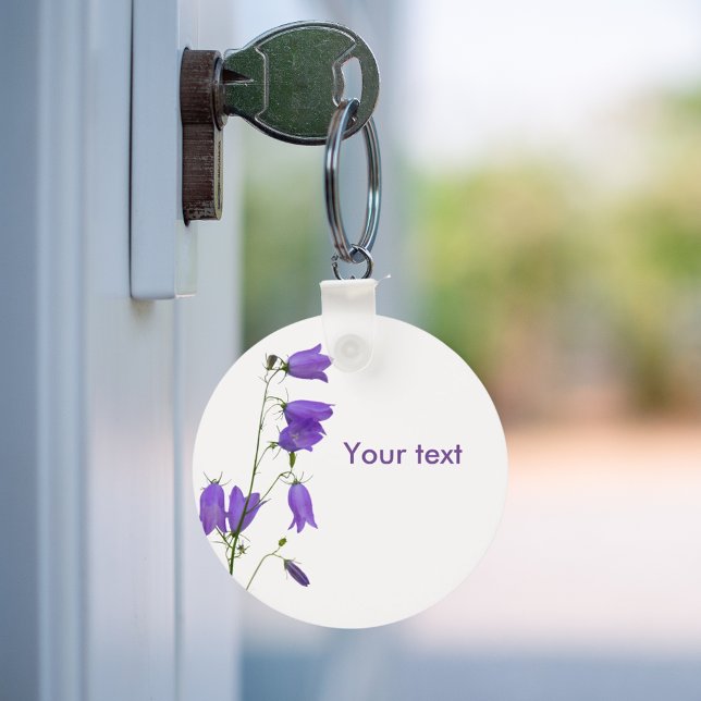 Bluebells florals white keychain (Creator Uploaded)