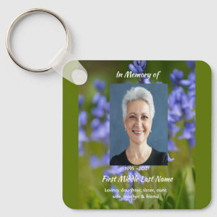  Bluebells Garden Flowers Memorial Keepsake  Keychain