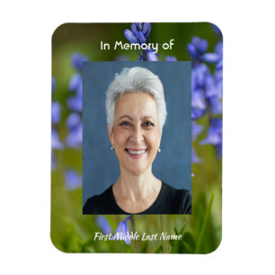 Bluebells Garden Flowers  Memorial Keepsake  Magnet