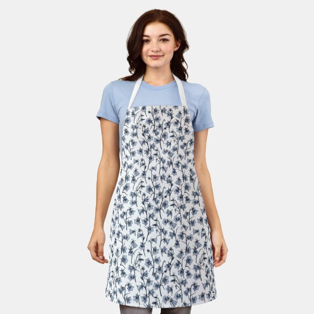 Bluebells, Harebells, Bellflowers Apron (Worn)