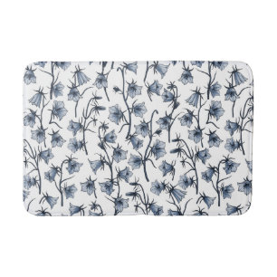 Bluebells, Harebells, Bellflowers Bath Mat