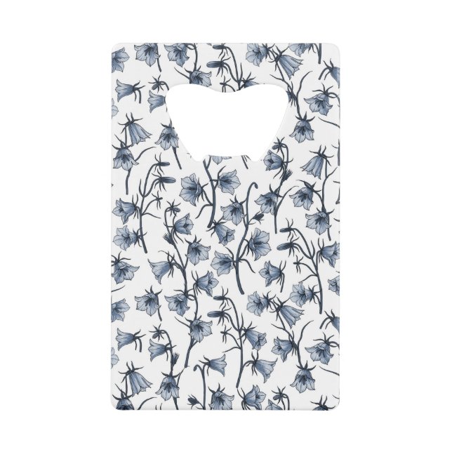 Bluebells, Harebells, Bellflowers Credit Card Bottle Opener (Front)