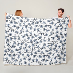 Bluebells, Harebells, Bellflowers Fleece Blanket