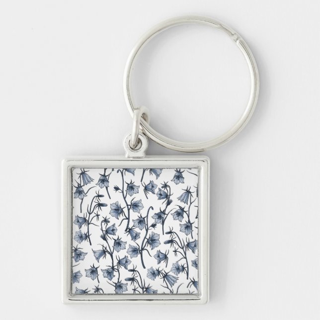 Bluebells, Harebells, Bellflowers Keychain (Front)