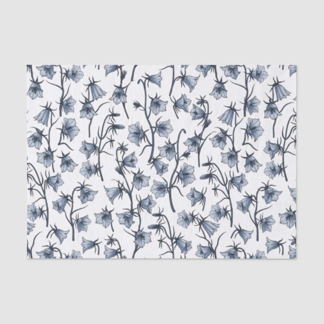 Bluebells, Harebells, Bellflowers Tissue Paper (Front)