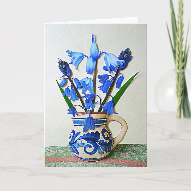 Bluebells in a Jug Card (Front)