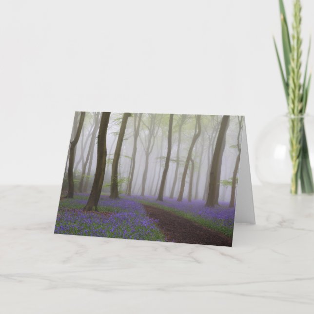 Bluebells in the Mist Greeting Card (Front)