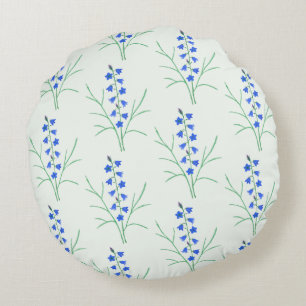 Bluebells Palest Green Round Pillow