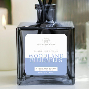 Bluebells spring blue reed diffuser product label