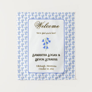 Bluebells Wedding Backdrop Tapestry