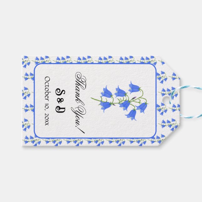 Bluebells Wedding Gift Tags (Front (Horizontal))