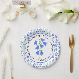 Bluebells Wedding Paper Plate