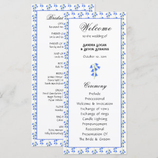 Bluebells Wedding Program