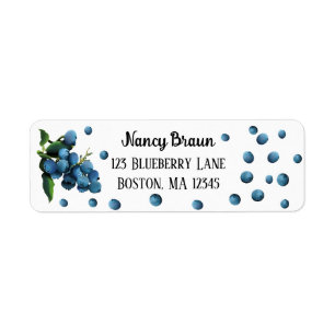 Blueberries address labels
