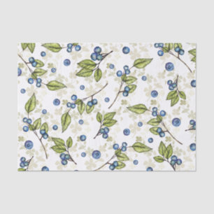 Blueberries and Blossoms  Tissue Paper