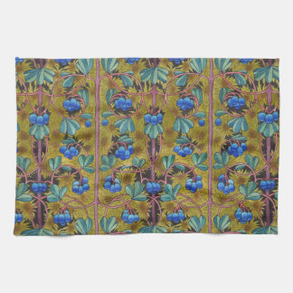 Blueberries and moss kitchen towel