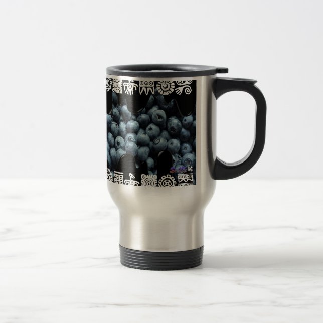 BLUEBERRIES BACKGROUND BPRODUCTS TRAVEL MUG (Right)