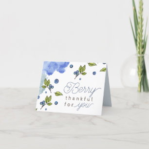 Blueberries Berry Merci pour vous Carte de remerci