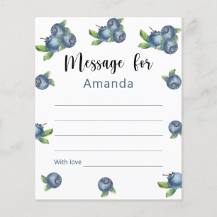 Blueberries birthday time capsule message