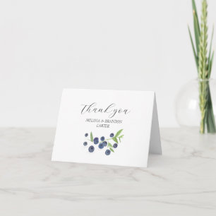 Blueberries Blueberry Fruit Wedding Thank you  Card