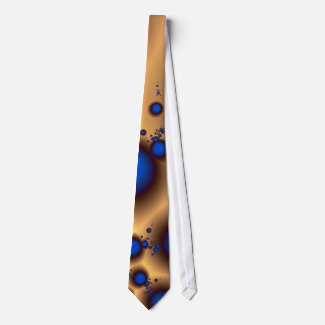 Blueberries Cute Abstract Fractal Art Tie (Front)