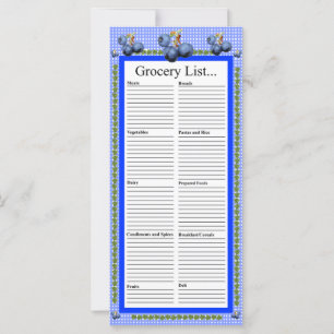 Blueberries Design Grocery List