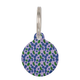 Blueberries Dog Bandana Pet Tag