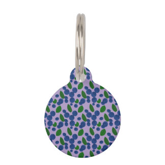 Blueberries Dog Bandana  Pet Tag