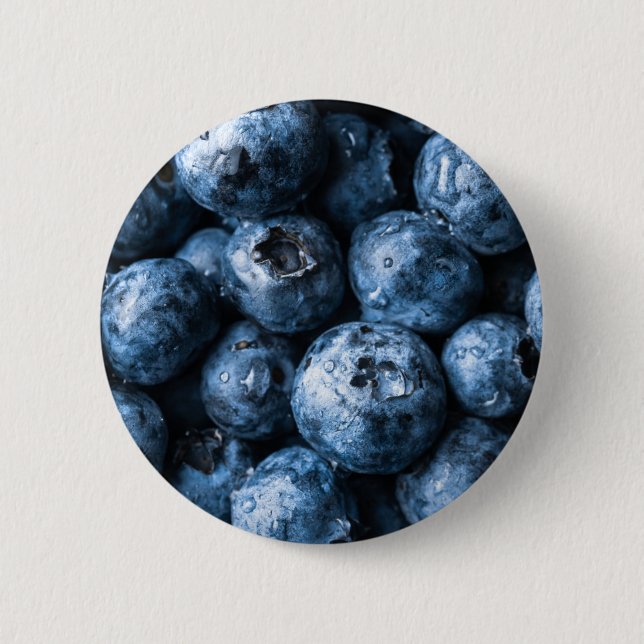 Blueberries Fruit 2 Inch Round Button (Front)