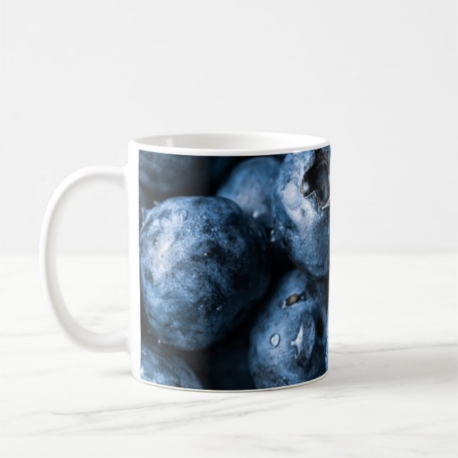 Blueberries Fruit Coffee Mug (Left)