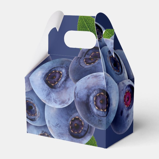 Blueberries Fruit  Favor Box (Front Side)