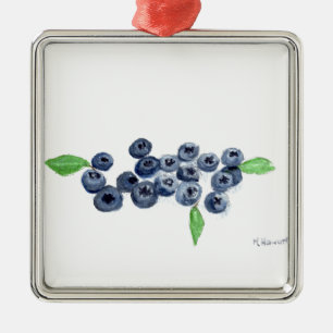 Blueberries fruits kitchen decor metal ornament