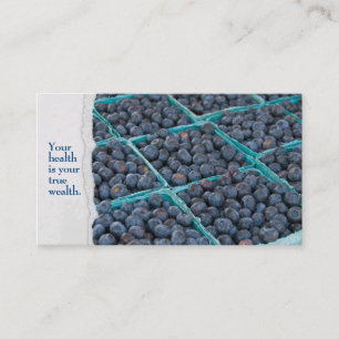 Blueberries in turquoise boxes business card