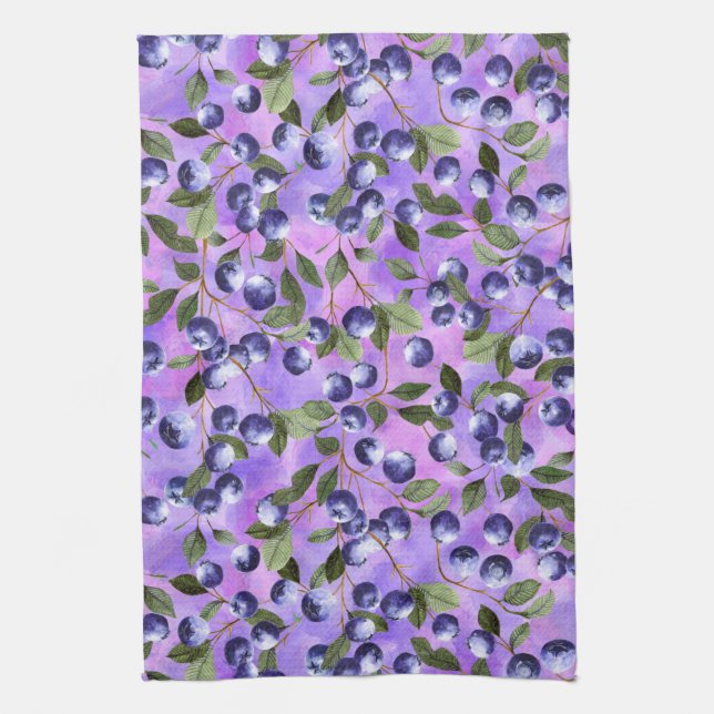 Blueberries  kitchen towel (Vertical)