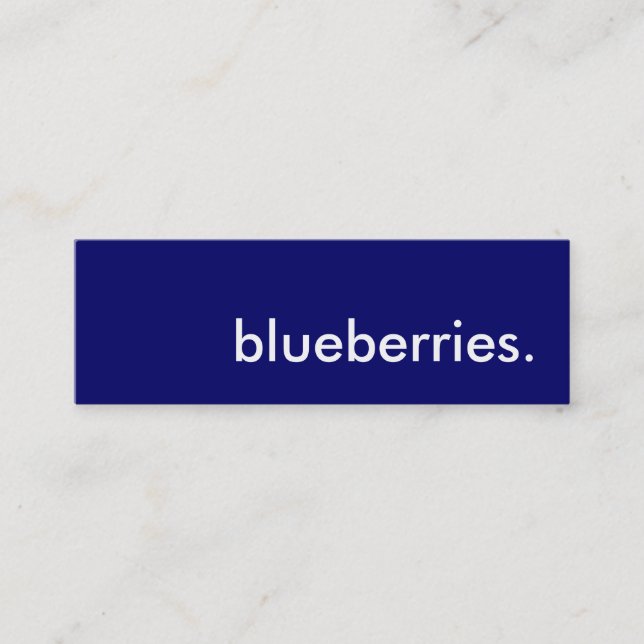blueberries. mini business card (Front)