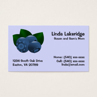 Blueberries Mommy Contact  Info Card